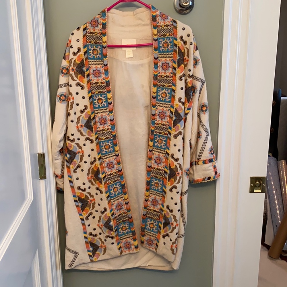 Anthropologie Maeve beaded jacket.